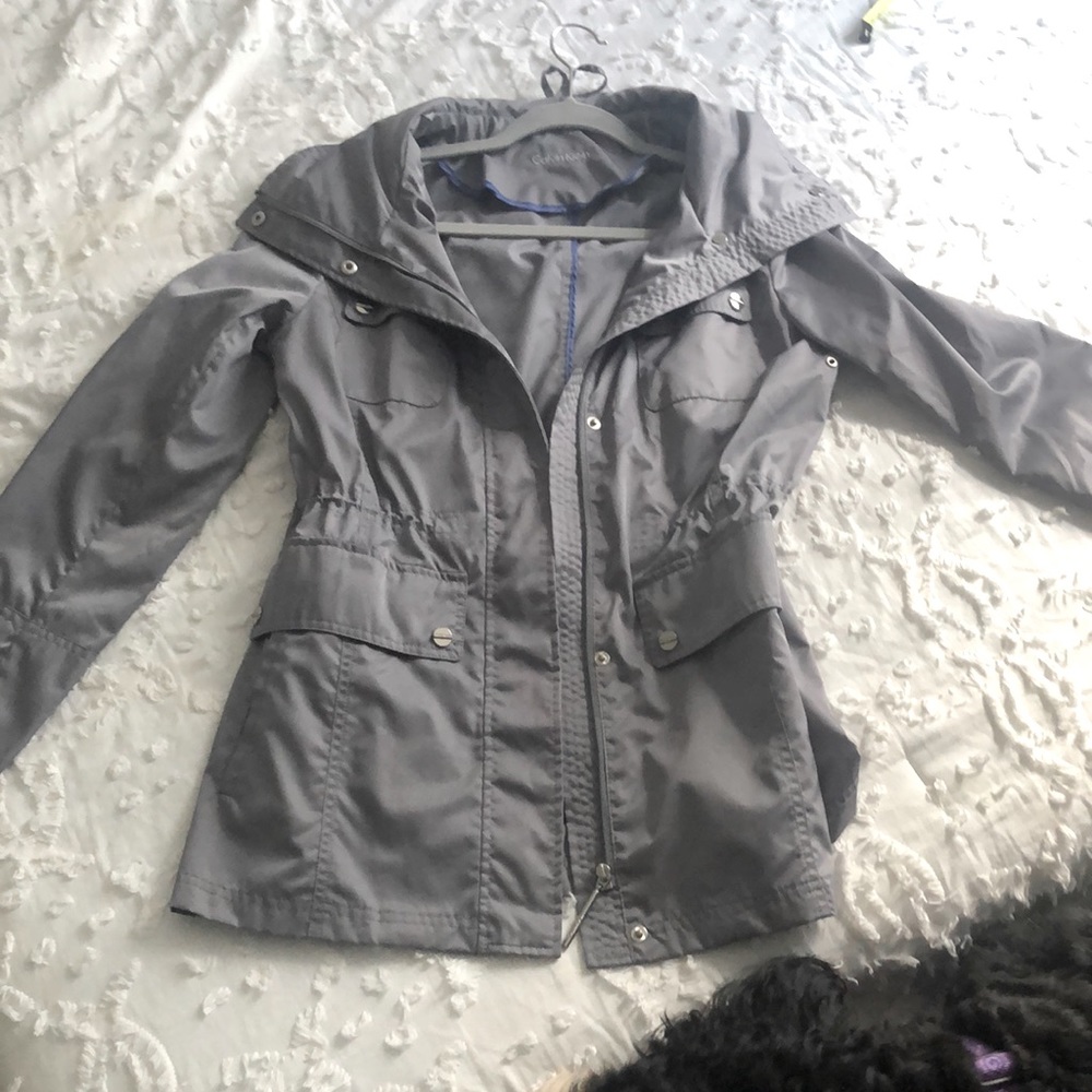 Calvin Klein lightweight grey rain jacket